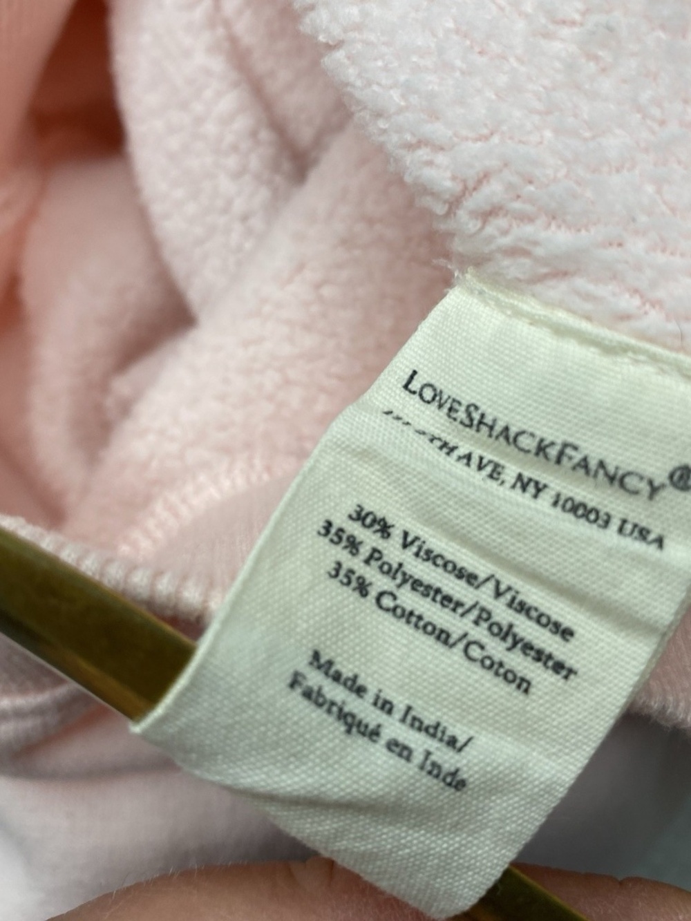 LoveShackFancy LA Light Pink Pullover Sweatshirt Size M/L Boho Surf Beach - Picture 10 of 11